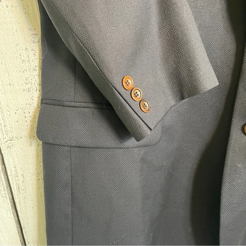 Zino Vintage Men’s Wool Blazer Navy Blue 44 L Made In Italy Some Wear As Picture